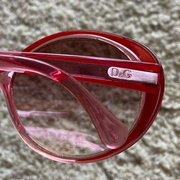 DOLCE & GABBANA DG 8093 1986/8H CLEAR RED AUTHENTIC SUNGLASSES - Picture 10 of 11